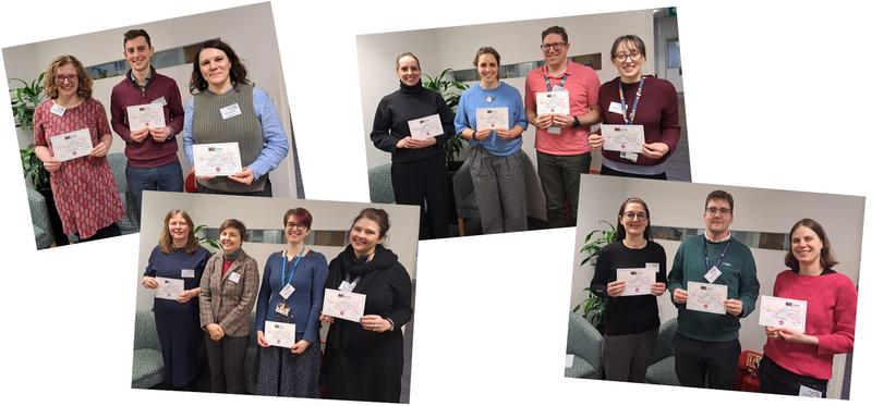 Group photos of Continuous Improvement Associate Practitioner graduates
